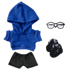 niannyyhouse Loose Solid Hoodie Jeans Glasses Tall Leather Shoes 10cm 15cm 20cm Plush Doll Clothes Soft Plush Toy Dress Up Accessories.