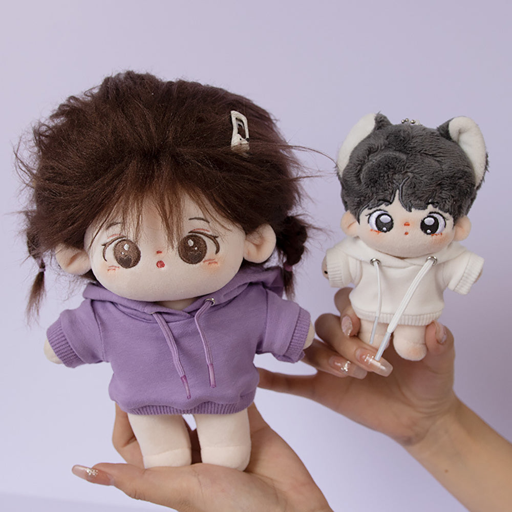 niannyyhouse 10cm 15cm 20cm Plush Doll Clothes Solid Hoodie Pants Elastic Sportswear Suits Soft Stuffed Plush Toy Dress Up Accessories.