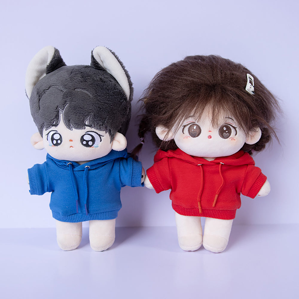 niannyyhouse 10cm 15cm 20cm Plush Doll Clothes Solid Hoodie Pants Elastic Sportswear Suits Soft Stuffed Plush Toy Dress Up Accessories.