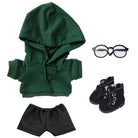 niannyyhouse Loose Solid Hoodie Jeans Glasses Tall Leather Shoes 10cm 15cm 20cm Plush Doll Clothes Soft Plush Toy Dress Up Accessories.