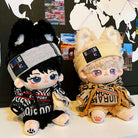 niannyyhouse 15cm 20cm Doll Clothes Loose Hip-hop Suit Headwear Hoodie Pants Backpack Glasses Martin Boots Plush Doll Accessories.