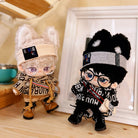 niannyyhouse 15cm 20cm Doll Clothes Loose Hip-hop Suit Headwear Hoodie Pants Backpack Glasses Martin Boots Plush Doll Accessories.