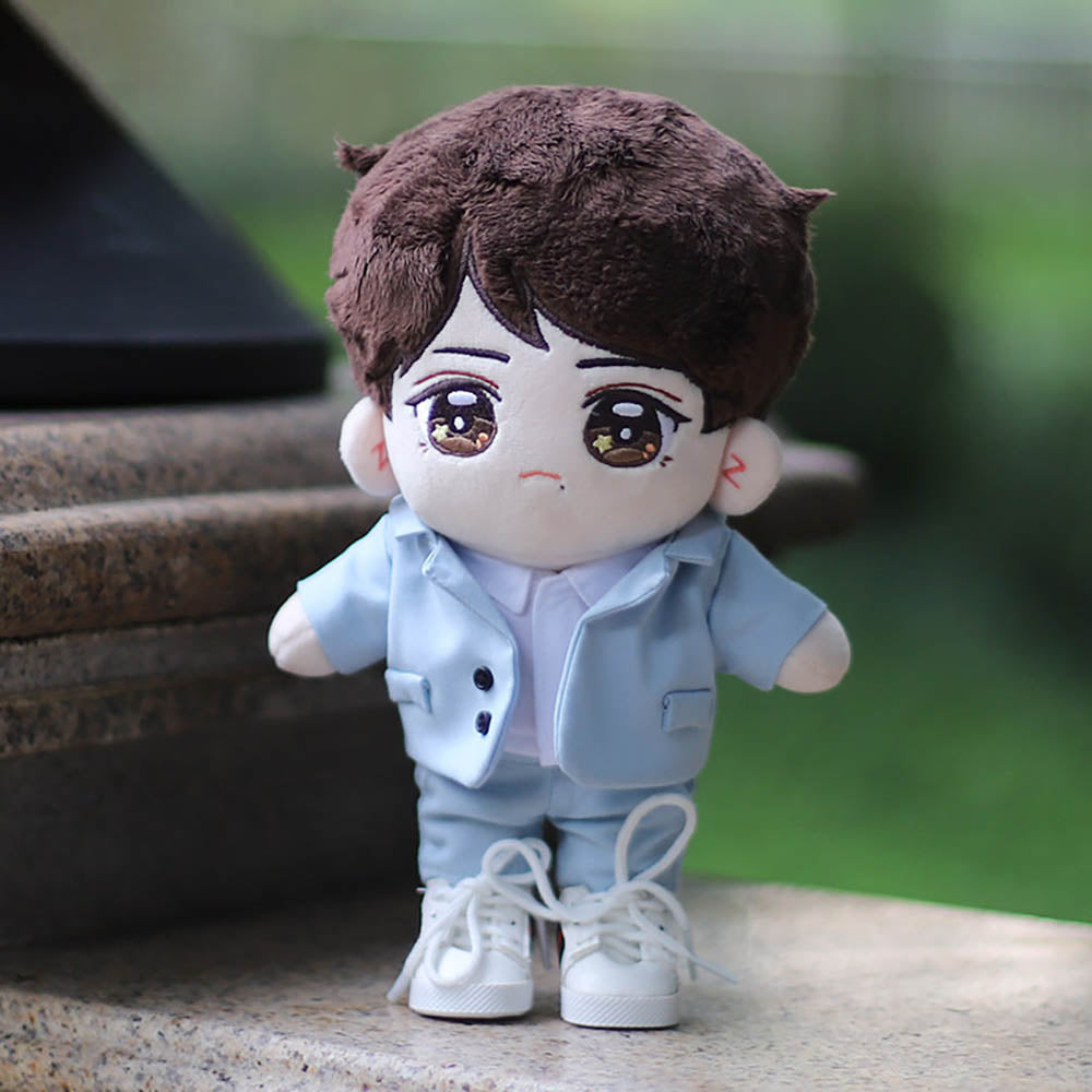 BJD Doll Clothes - Formal Suit Set, White Dess Coat + White Shirt+Bow authentic Tie + Pants KK008，70cm Uncle