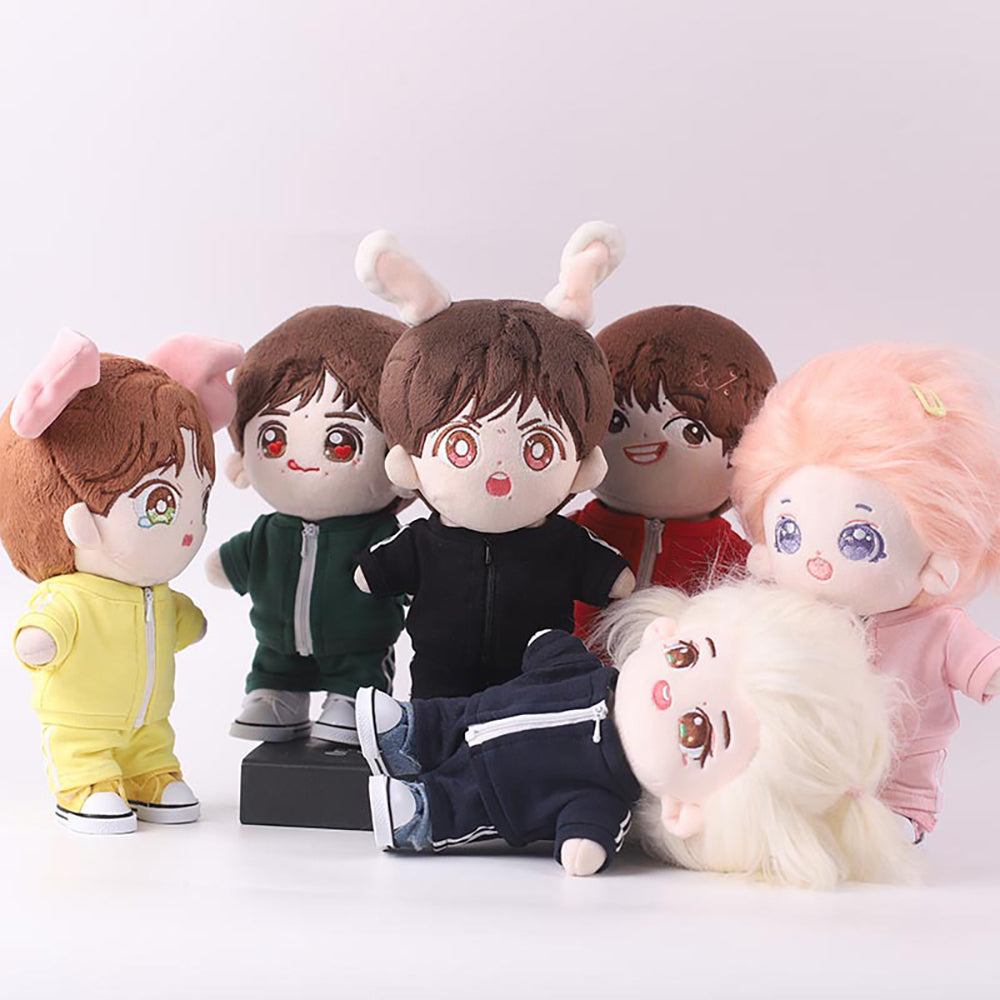 niannyyhouse 10cm 15cm 20cm Plush Doll Clothes Solid Color Coat Pants Sportswear Outfit Dolls Accessories Dress Up.