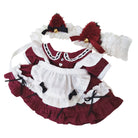 niannyyhouse 20cm Plush Doll Clothes Cat Ear Maid Suit Dress  Headdress.