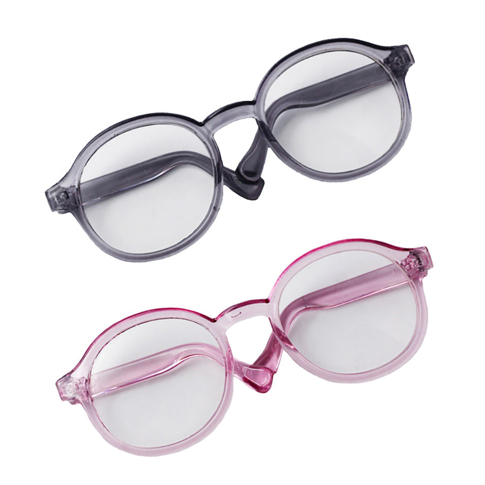 niannyyhouse Transparent Glasses Dressup Accessories for 10cm 15cm 20cm Plush 1/6 BJD Ob11 1/12BJD Dolls.