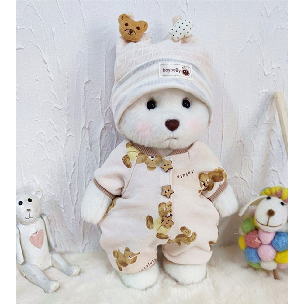 niannyyhouse 15cm 20cm Plush Doll Clothes Bear Onesie.