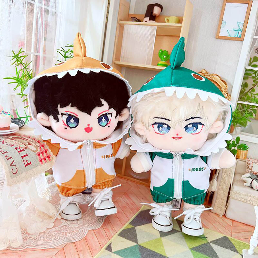 niannyyhouse 20cm Plush Doll Clothes Bulb Dinosaur Suit Hoodie Pants 8in Doll Dress up.