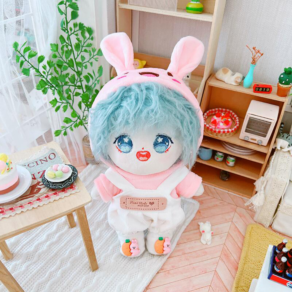 niannyyhouse Dog Rabbit Elephant Chick Suit Dress Up Hoodie Corduroy Overalls Shoes 20cm Plush Doll Clothes Accessories.