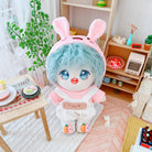 niannyyhouse Dog Rabbit Elephant Chick Suit Dress Up Hoodie Corduroy Overalls Shoes 20cm Plush Doll Clothes Accessories.