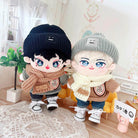 niannyyhouse 20cm Doll Clothes Hat Rolled Sweater Scarf Jeans 8in Plush Doll Dress up.