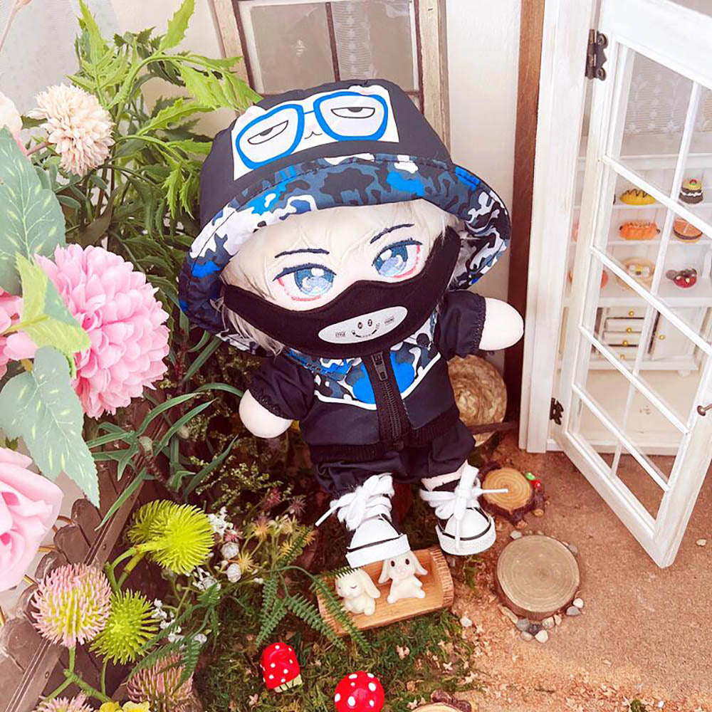 niannyyhouse 20cm Doll Clothes Jungle Camouflage Suit Hat Coat Pants Accessories 8in Doll Dress up.