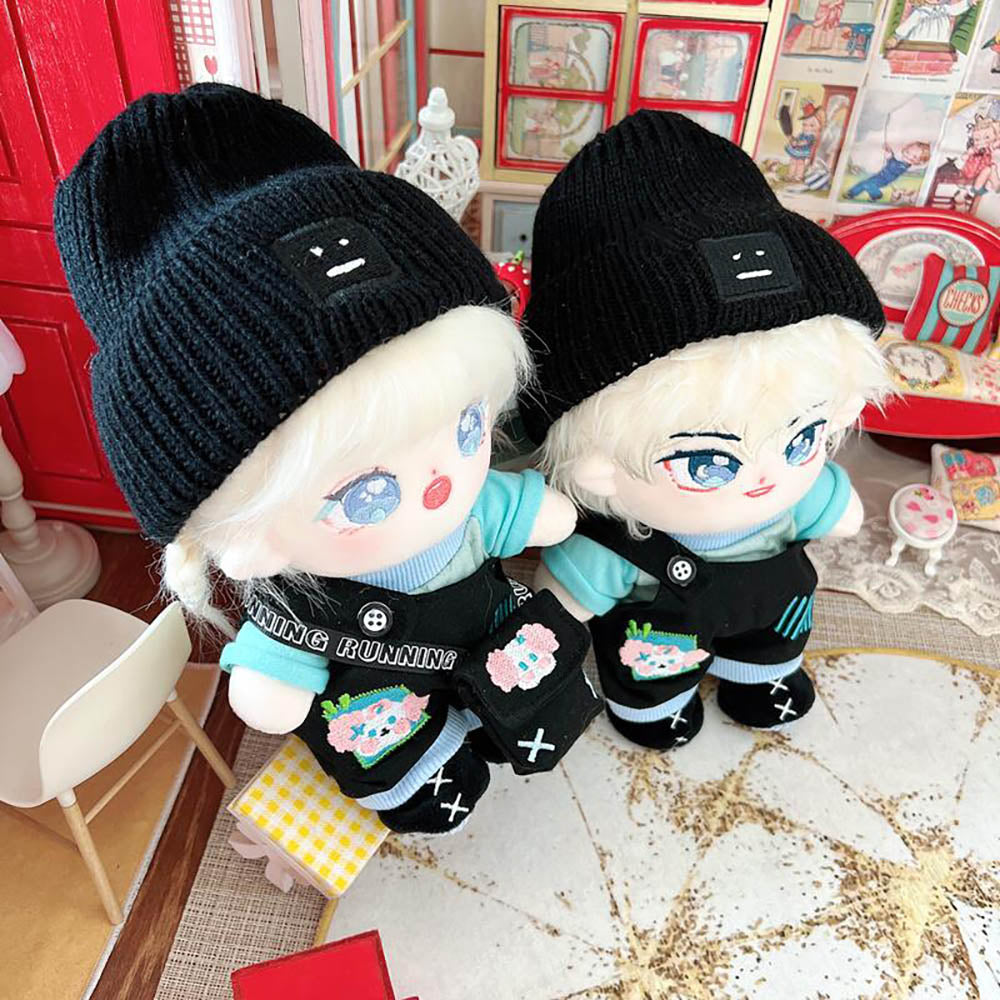 niannyyhouse 20cm Doll Clothes Puppy Suit Hat T-shirt Overalls Backpack Shoes 8in Doll Dress up.