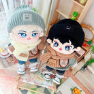 niannyyhouse 20cm Doll Clothes Hat Rolled Sweater Scarf Jeans 8in Plush Doll Dress up.