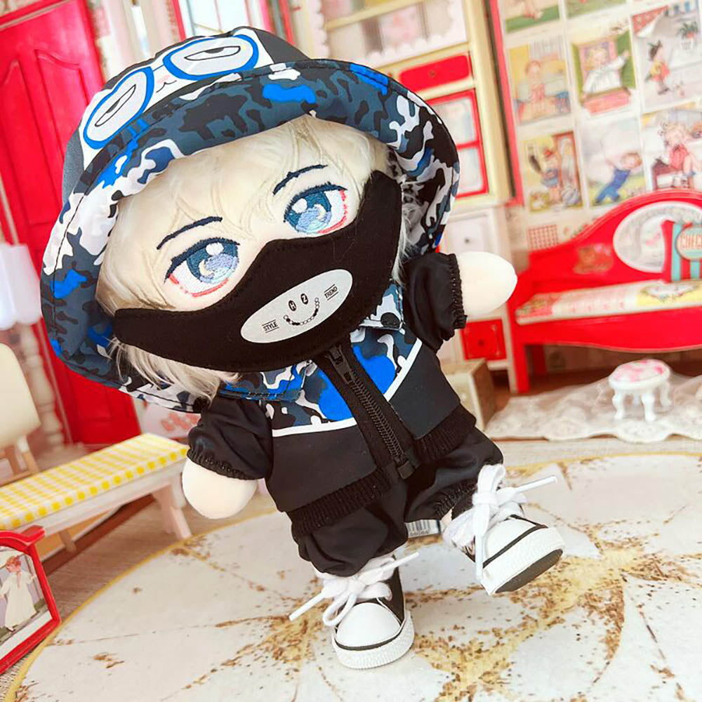 niannyyhouse 20cm Doll Clothes Jungle Camouflage Suit Hat Coat Pants Accessories 8in Doll Dress up.