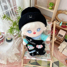 niannyyhouse 20cm Doll Clothes Puppy Suit Hat T-shirt Overalls Backpack Shoes 8in Doll Dress up.