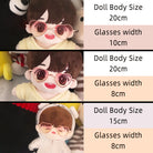 niannyyhouse 15cm 20cm Plush Doll Heart-shaped Gradient Transparent Glasses Doll Dressup.