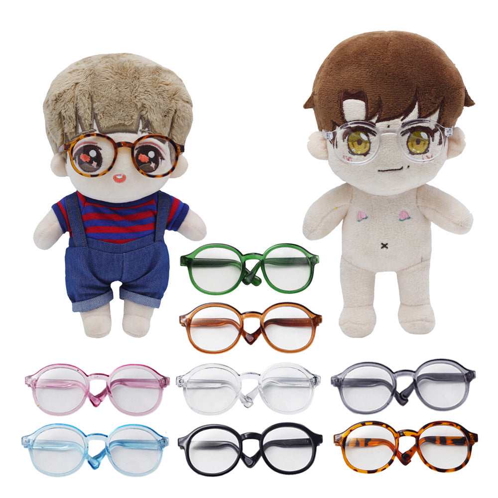 niannyyhouse Transparent Glasses Dressup Accessories for 10cm 15cm 20cm Plush 1/6 BJD Ob11 1/12BJD Dolls.