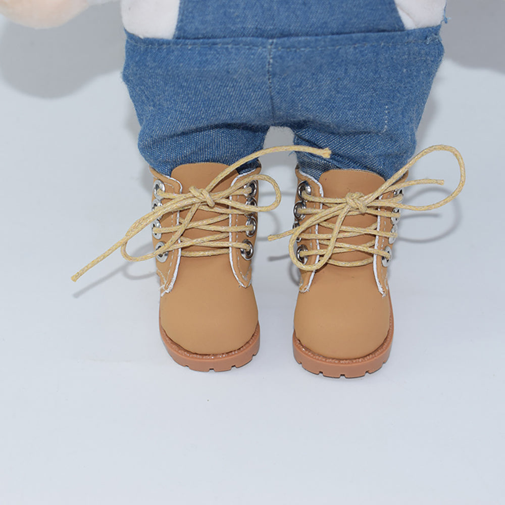 niannyyhouse Tall Martin Boots Shoes Length 5.4cm for 1/6 BJD 20cm Plush Doll.