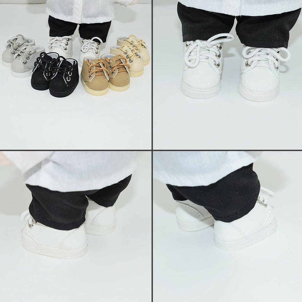 niannyyhouse Leather Shoes Length 4.8cm for 1/6 BJD 20cm Plush Doll Dress up.