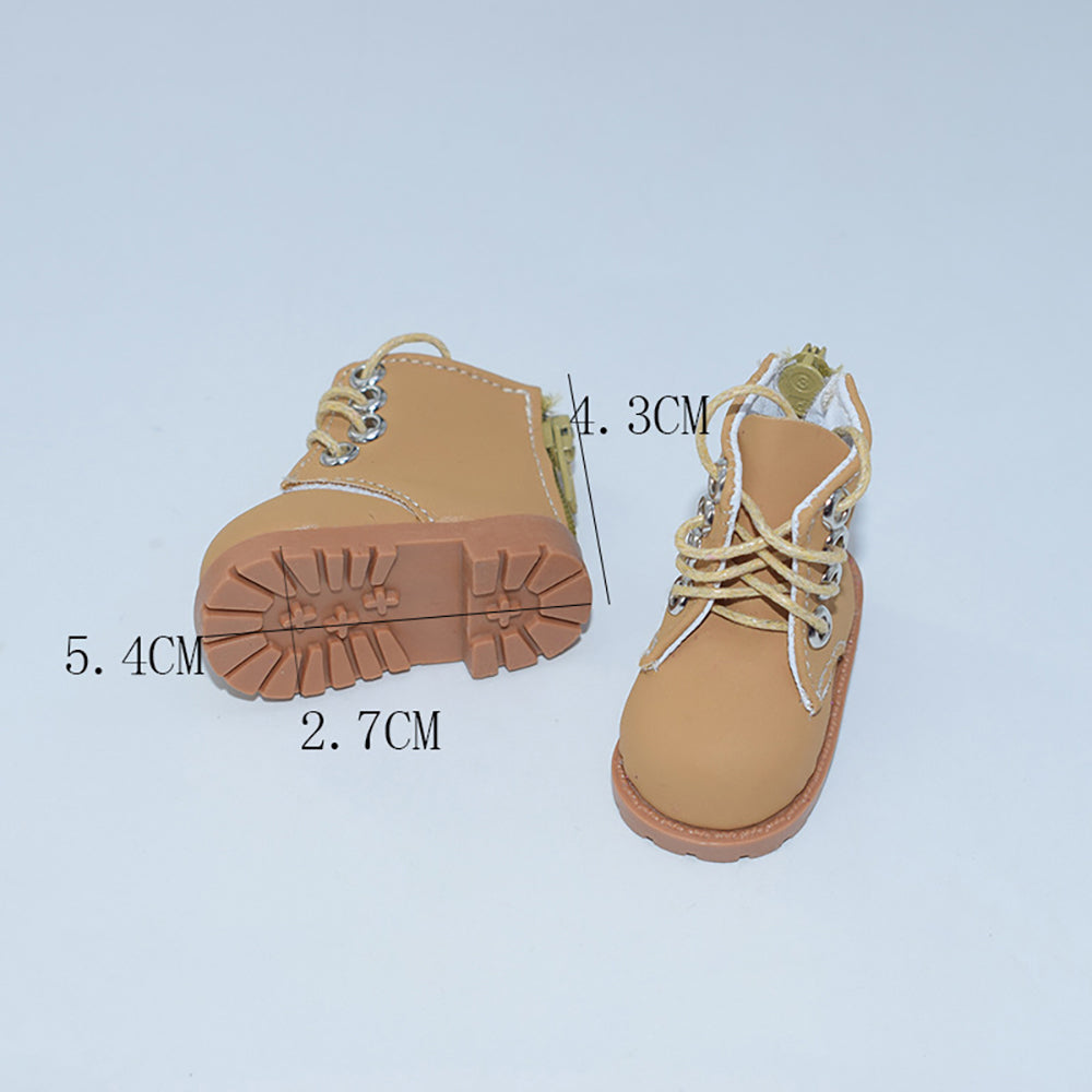 niannyyhouse Tall Martin Boots Shoes Length 5.4cm for 1/6 BJD 20cm Plush Doll.