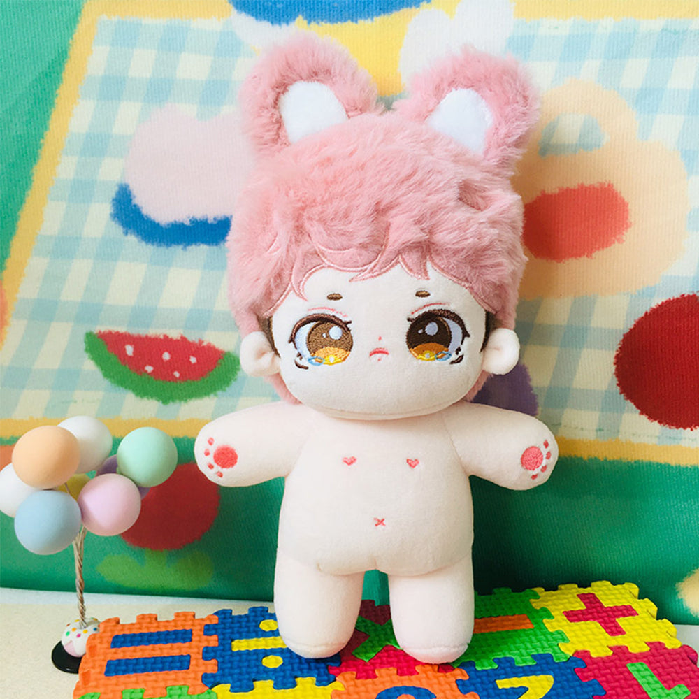 niannyyhouse 20cm Plush Doll Boy Naked Humanoid Stuffed Doll Dress Up Fat Body Wearable Clothing.