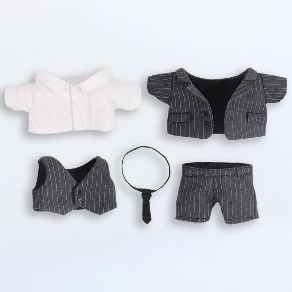 niannyyhouse 15cm 20cm Plush Doll Striped Suits Coat Shirt Vest Tie  Pants Doll Dress up.