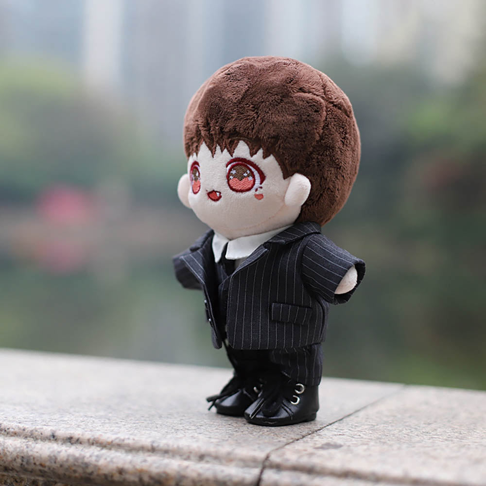 niannyyhouse 15cm 20cm Plush Doll Striped Suits Coat Shirt Vest Tie  Pants Doll Dress up.