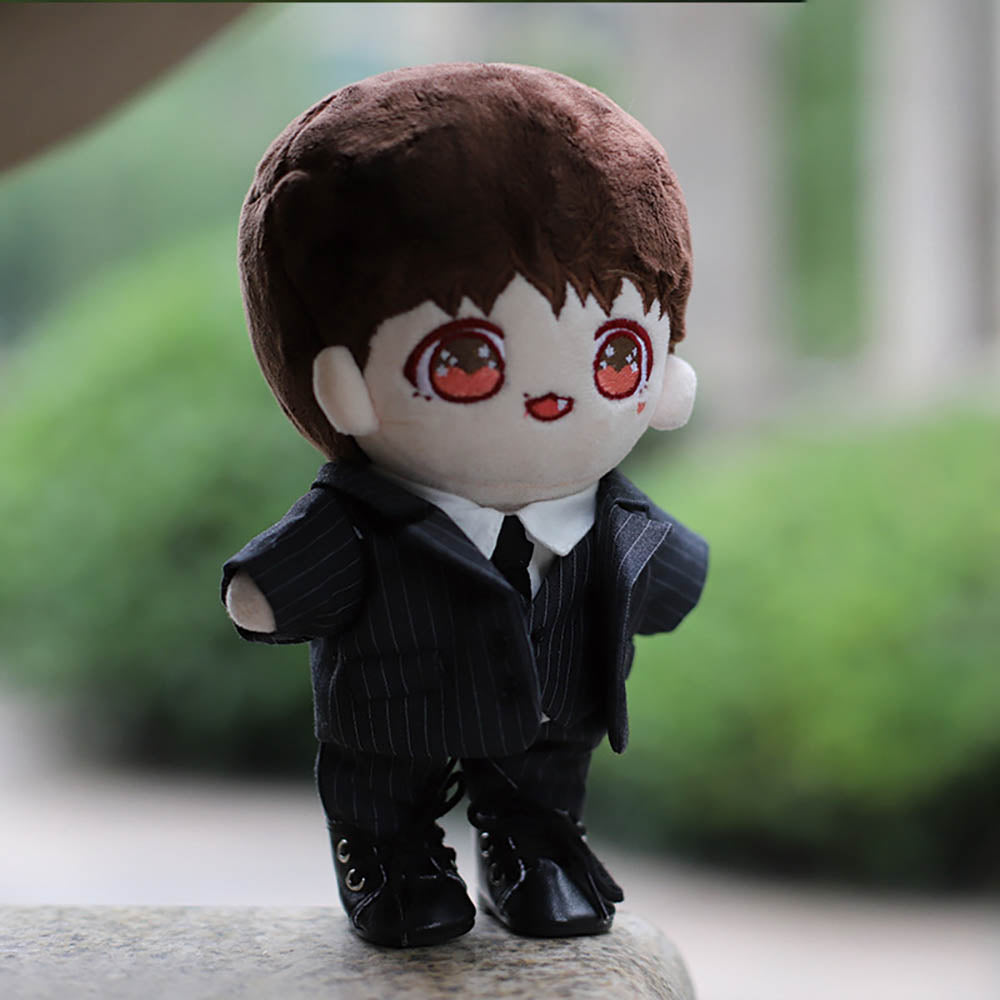 niannyyhouse 15cm 20cm Plush Doll Striped Suits Coat Shirt Vest Tie  Pants Doll Dress up.