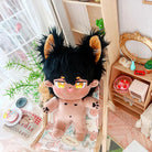 niannyyhouse 20CM Plush Doll Brown Naked Humanoid Stuffed Body Tail no Attribute Normal Body Wearable Clothing Dress Up.