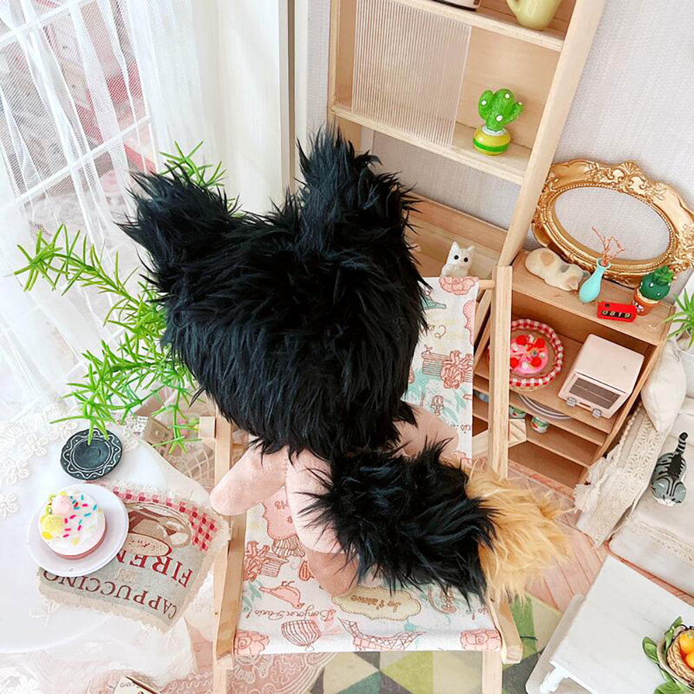 niannyyhouse 20CM Plush Doll Brown Naked Humanoid Stuffed Body Tail no Attribute Normal Body Wearable Clothing Dress Up.