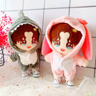 niannyyhouse Dinosaur Shark Rabbit Unicorn Suit 20cm Plush Doll Clothes Onesies Shoes Pajamas Doll Dressup.