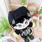 niannyyhouse 20cm Plush Doll Naked Humanoid Stuffed Body Hoodie Pants Leather Shoes Kpop Doll Clothes.