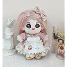 niannyyhouse 20cm Plush Doll Clothes Set Plaid Maid Dress 8in Kpop Doll Clothing.