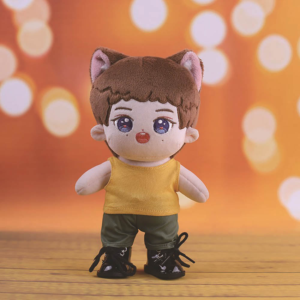 niannyyhouse 20cm Plush Doll Clothes Vest Green Pants Doll Dress up.