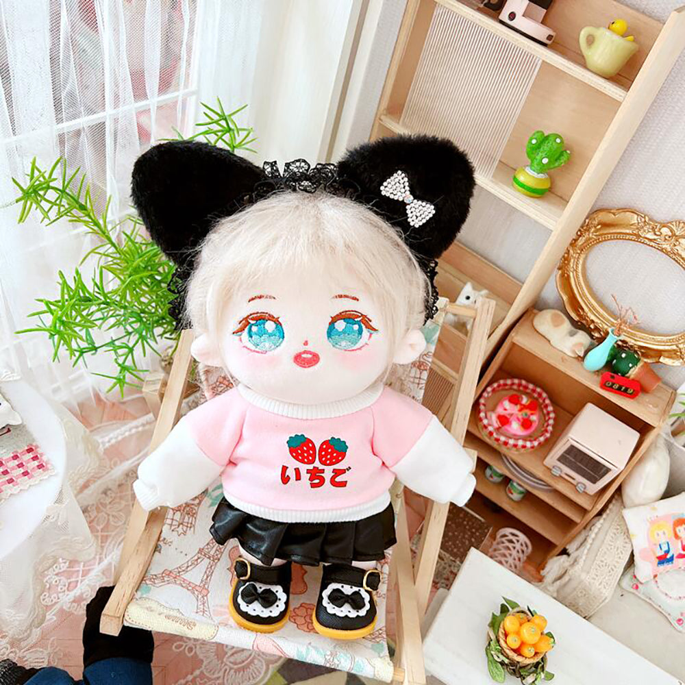 niannyyhouse 20cm Plush Doll Clothes Loose Long Sleeve Sweatshirt Accessories Kpop Doll Dressup.