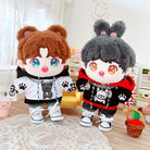 niannyyhouse 20cm Doll Clothes Loose Bulldog Hoodie Flanging Jeans Accessories Kpop Doll Dressup.