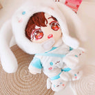 niannyyhouse 20cm Plush Doll Clothes Blue Dog Suit Doll Accessories  Dressup.