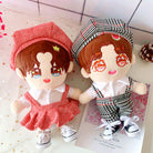 niannyyhouse Doll Dressup College Style Houndstooth 20cm Plush Doll Clothes.