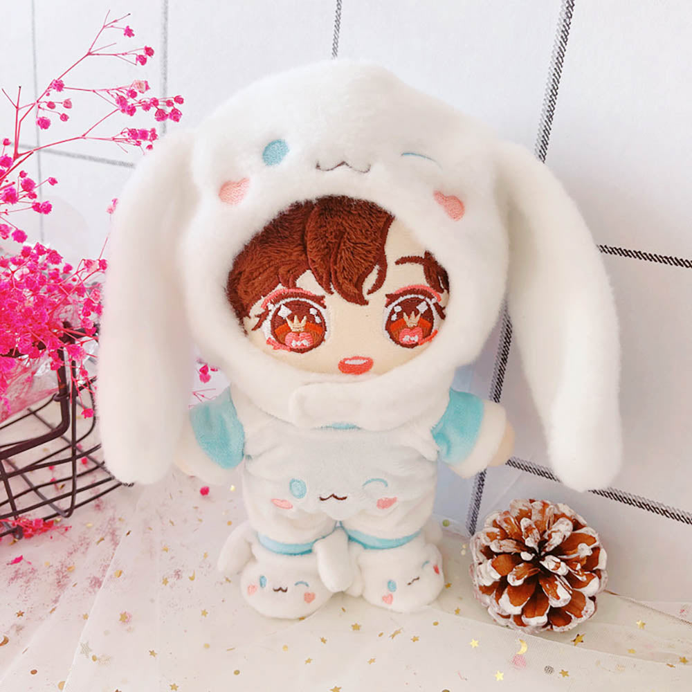 niannyyhouse 20cm Plush Doll Clothes Blue Dog Suit Doll Accessories  Dressup.