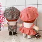 niannyyhouse Doll Dressup College Style Houndstooth 20cm Plush Doll Clothes.