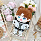 niannyyhouse 20cm Doll Clothes Loose Bulldog Hoodie Flanging Jeans Accessories Kpop Doll Dressup.