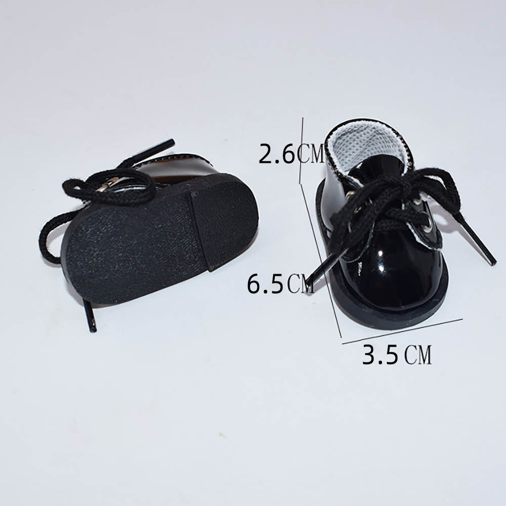 niannyyhouse Leather Shoes Length 6.5cm Suitable for 8in 20cm Plush Fat Doll.