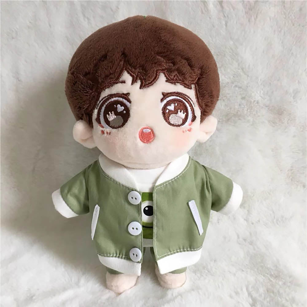 niannyyhouse 15cm 20cm Plush Doll Clothes Green Monster Suit Coat T sh