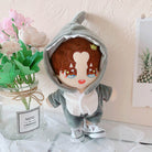 niannyyhouse Dinosaur Shark Rabbit Unicorn Suit 20cm Plush Doll Clothes Onesies Shoes Pajamas Doll Dressup.